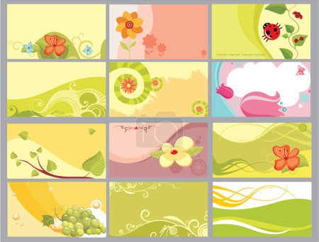 Téléchargez les illustrations : Illustration vectorielle des éléments floraux - en licence libre de droit