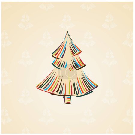 Illustration for Christmas tree made of paper. vector illustration - Royalty Free Image