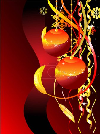 Illustration for Vector illustration of a background for your new year - Royalty Free Image