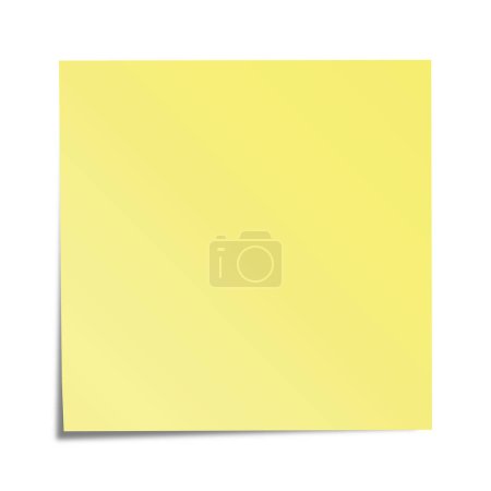 Téléchargez les illustrations : Note jaune collante avec ombre. illustration vectorielle - en licence libre de droit