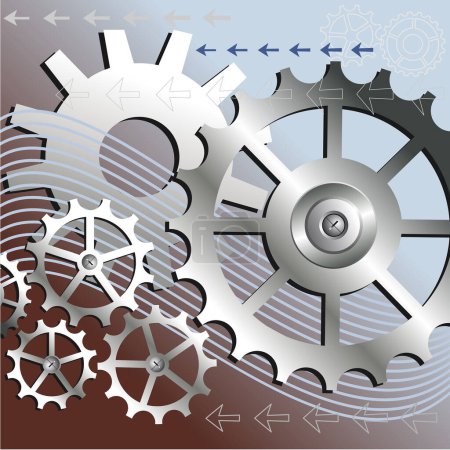 Illustration for Abstract cogwheels background. vector illustration - Royalty Free Image