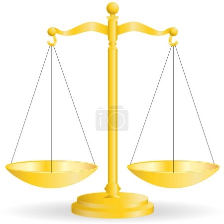 Ilustración de Balance de las balanzas - Imagen libre de derechos