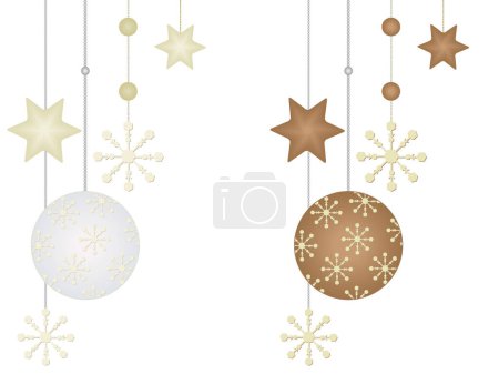 Illustration for Christmas balls and stars - Royalty Free Image