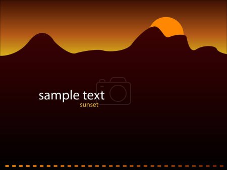 Illustration for Sunset background with copy - space for text - Royalty Free Image