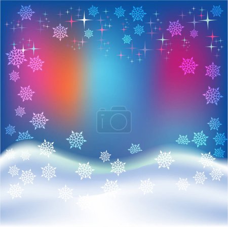 Illustration for Abstract christmas blue background - Royalty Free Image