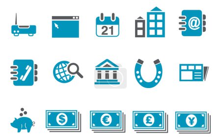 Illustration for Set of business icons on a white background - Royalty Free Image