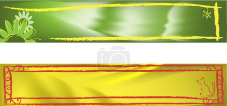 Téléchargez les illustrations : Ensemble de bannières avec drapeau du Brésil - en licence libre de droit