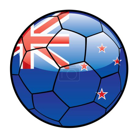 Illustration for Soccer ball with flag zealand vector illustration - Royalty Free Image