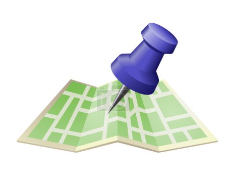 Illustration for Map pin icon. 3 d render illustration - Royalty Free Image