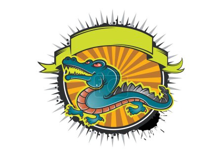 Ilustración de Ilustración vectorial del dragón sobre un fondo blanco - Imagen libre de derechos