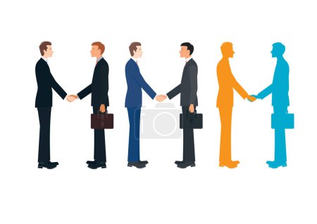 Illustration for Business team in the hands of businessmen - Royalty Free Image