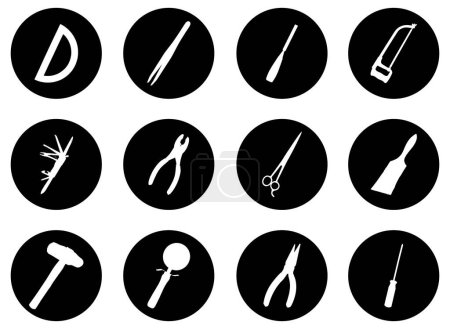 Illustration for Tools icons set vector illustration - Royalty Free Image