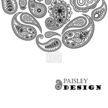 Ilustración de Ornamento dibujado a mano en estilo étnico. elementos decorativos vintage - Imagen libre de derechos