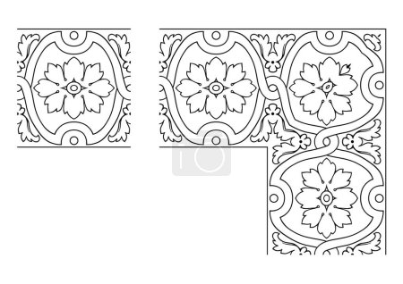 Ilustración de Ornamento vector. patrón floral. - Imagen libre de derechos