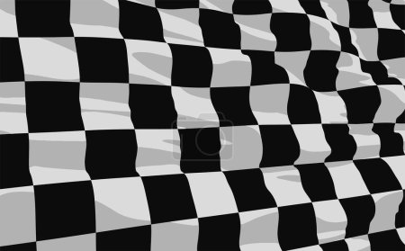 Illustration for Checkered flag. checkered flag. vector illustration - Royalty Free Image