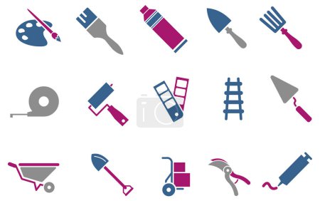 Illustration for Tools and construction icons vector illustration - Royalty Free Image