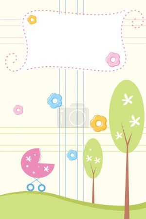 Illustration for Baby card vector illustration - Royalty Free Image