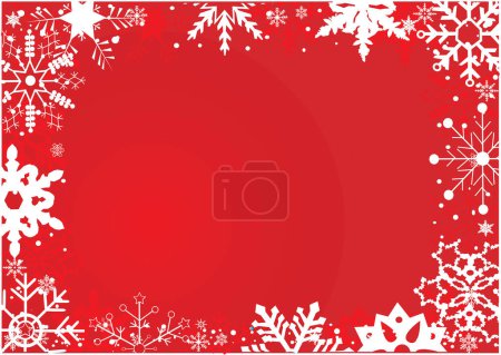Illustration for Christmas background with snowflakes - Royalty Free Image
