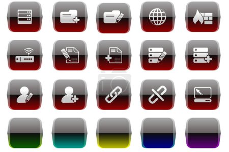 Illustration for Set of different icons vector illustration - Royalty Free Image