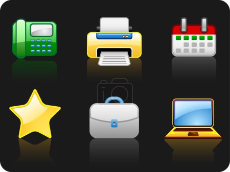 Illustration for Set of computer icons - Royalty Free Image