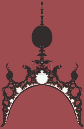 Illustration for Vintage baroque ornament vector - Royalty Free Image