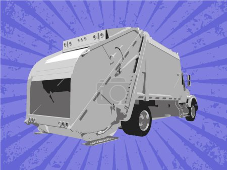 Téléchargez les illustrations : Illustration d'un camion avec une remorque - en licence libre de droit