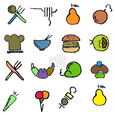 Illustration for Set of doodle icons - Royalty Free Image