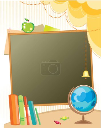 Illustration for Illustration of school supplies vector illustration - Royalty Free Image