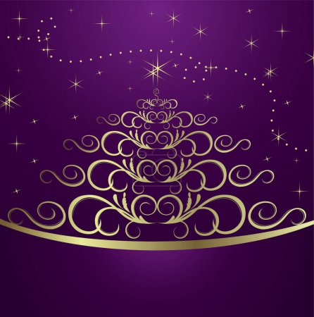 Illustration for Elegant christmas background. vector illustration. - Royalty Free Image