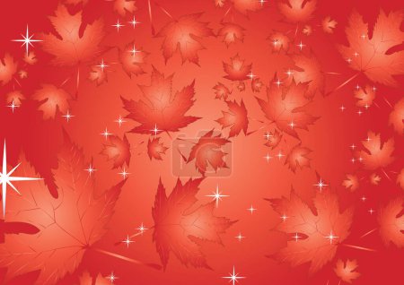 Illustration for Red leaves  vector illustration - Royalty Free Image