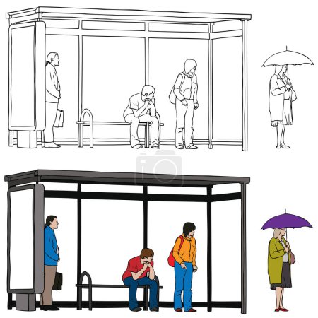 Illustration for People in the subway - Royalty Free Image