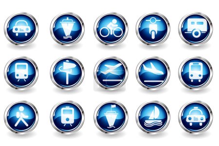 Illustration for Road signs vector icons for user interface design - Royalty Free Image
