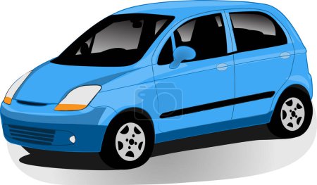 Illustration for Blue car vector illustration - Royalty Free Image