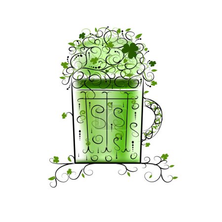 Illustration for St patrick 's day mug. - Royalty Free Image