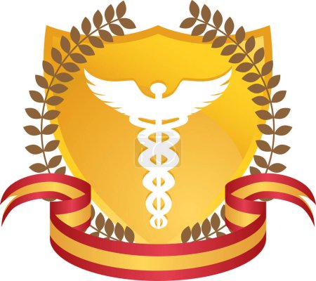 Illustration for Emblem with a laurel wreath - Royalty Free Image