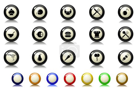 Ilustración de Ilustración vectorial de botones redondos para web - Imagen libre de derechos
