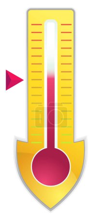 Téléchargez les illustrations : Modèle de conception de logo de vecteur de thermomètre - en licence libre de droit