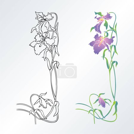 Illustration for Hand drawing sketch flowers, vector illustration - Royalty Free Image