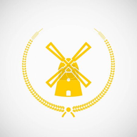 Illustration for Windmill icon. windmill symbol. windmill icon - Royalty Free Image