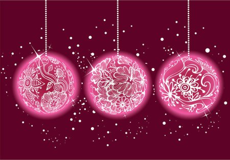Illustration for Vector background with snowflakes. - Royalty Free Image