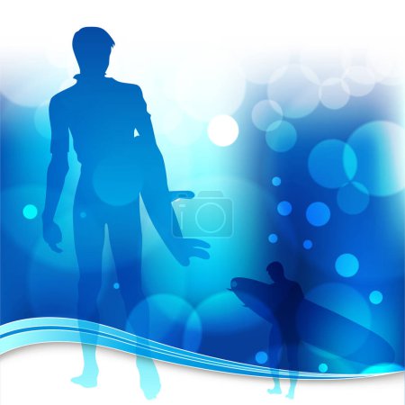 Illustration for Man blur background vector illustration - Royalty Free Image