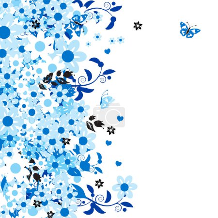 Illustration for Seamless pattern with colorful butterflies - Royalty Free Image