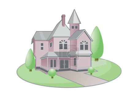 Illustration for Cartoon illustration of the house - Royalty Free Image