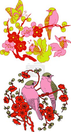 Téléchargez les illustrations : Illustration vectorielle du nouvel an chinois - en licence libre de droit