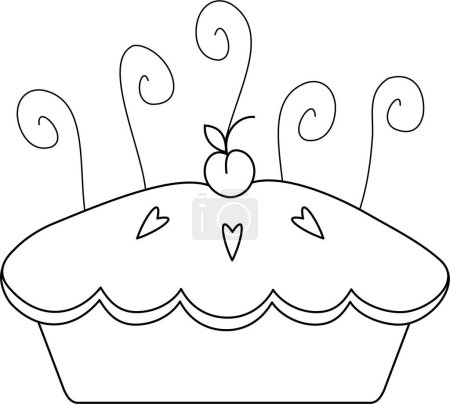 Téléchargez les illustrations : Délicieux gâteau cupcake icône isolée - en licence libre de droit