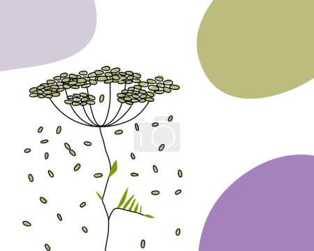Téléchargez les illustrations : Illustration vectorielle du fond floral. fleur dessinée à la main - en licence libre de droit