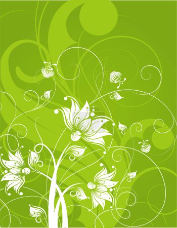 Illustration for Floral background, creative ornament illustration. banner for copy space - Royalty Free Image