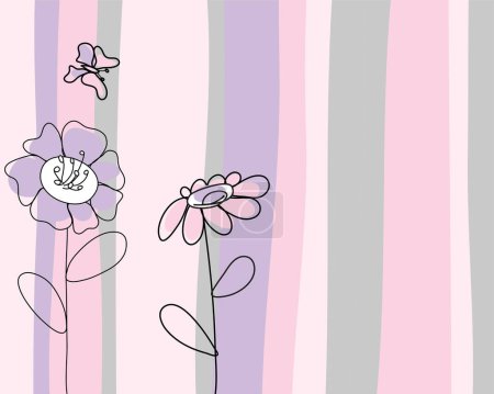 Ilustración de Patrón sin costura con flores - Imagen libre de derechos