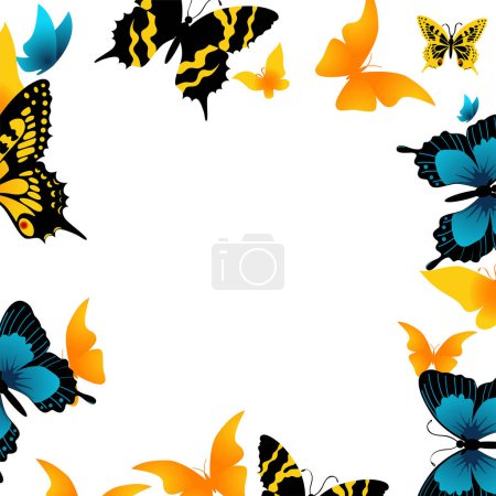 Illustration for Vector illustration, colorful background with flowers - Royalty Free Image