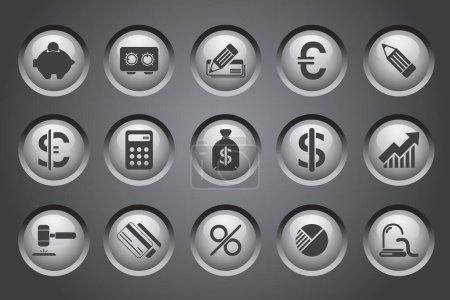 Illustration for Business icon set vector illustration - Royalty Free Image